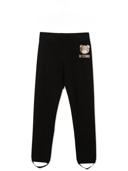 LEGGINGS MOSCHINO KID | HDP03T-LJA02/NERO